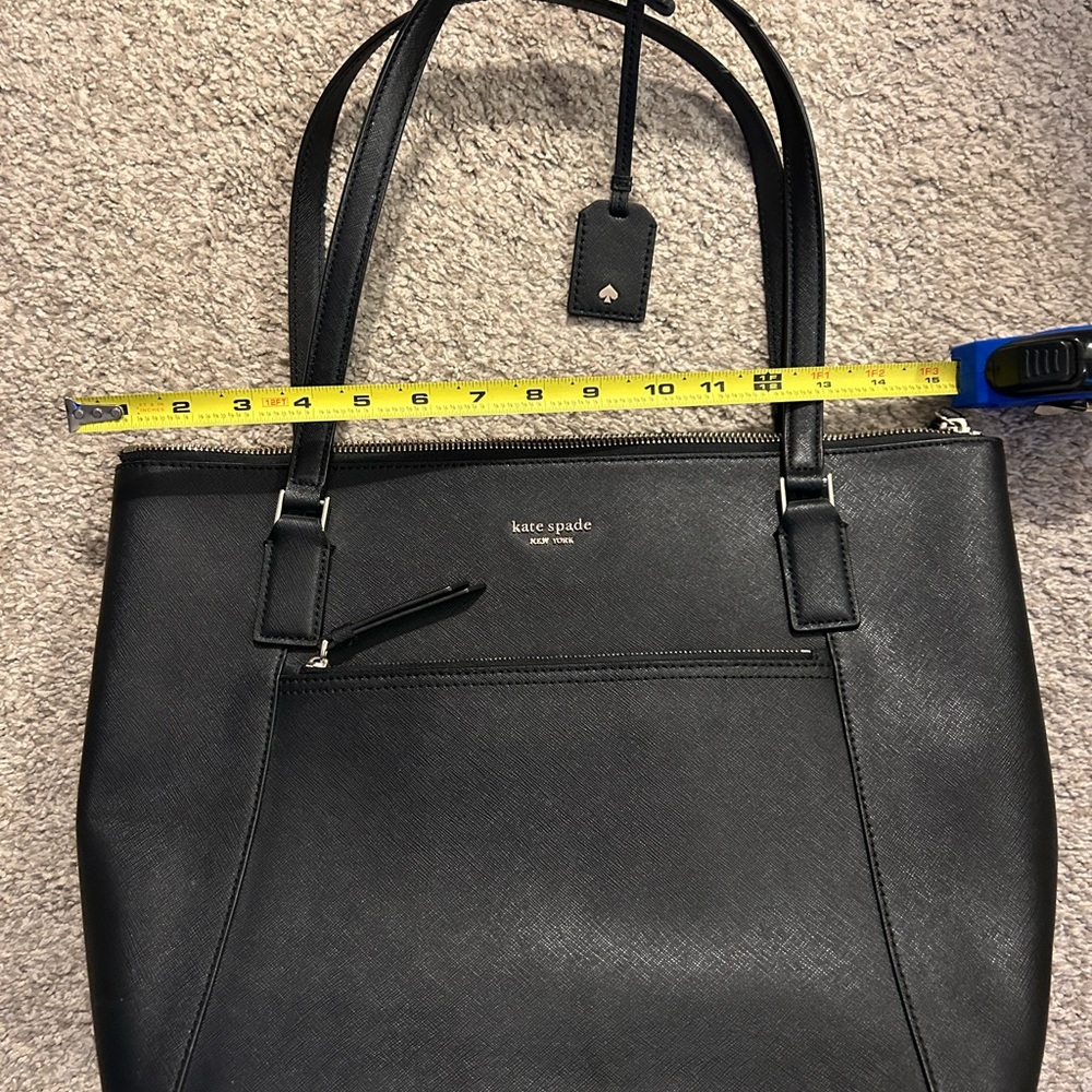 Kate Spade Black Leather Tote Bag